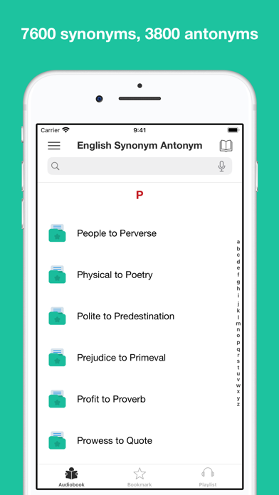 Synonym Antonym Audiobook Screenshot