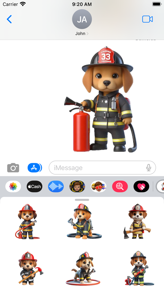 #6. Fireman Puppy Stickers (iOS) By: Paul Scott