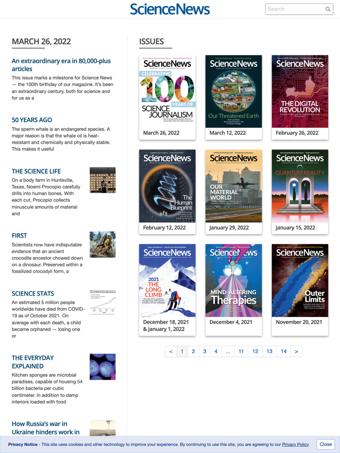 Science News Magazine