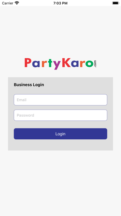 PartyKaro Business Screenshot