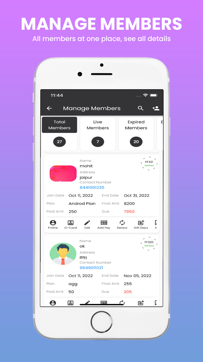 GGMS - Gym Management App