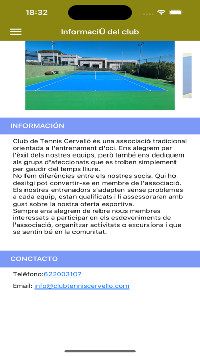 Club Tenis Cervello Screenshot
