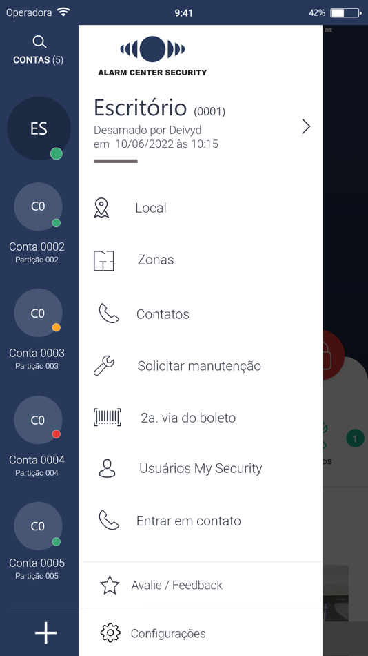 #2. Alarm Center (iOS) Podle: ELMO SERVICE INSTALACOES E COMERCIO LTDA