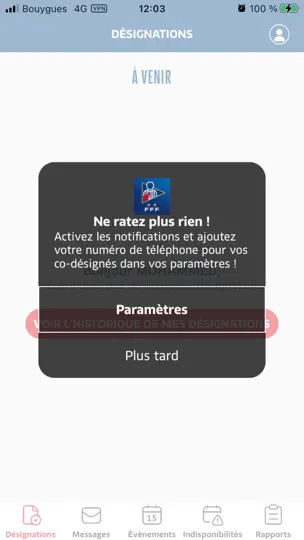 Capture d'écran de Officiels sur iPhone 2
