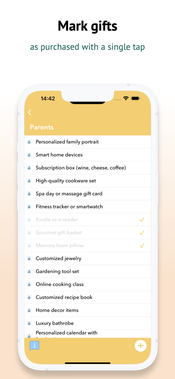 Gift Ideas Checklist
