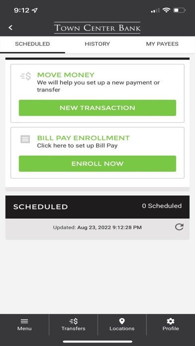 Town Center Bank Screenshot