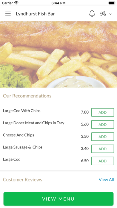 Lyndhurst Fish Bar. Screenshot