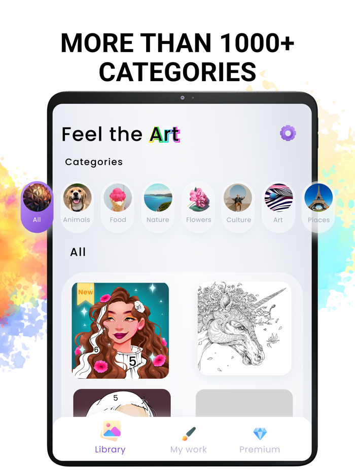 Coloring book Color by number