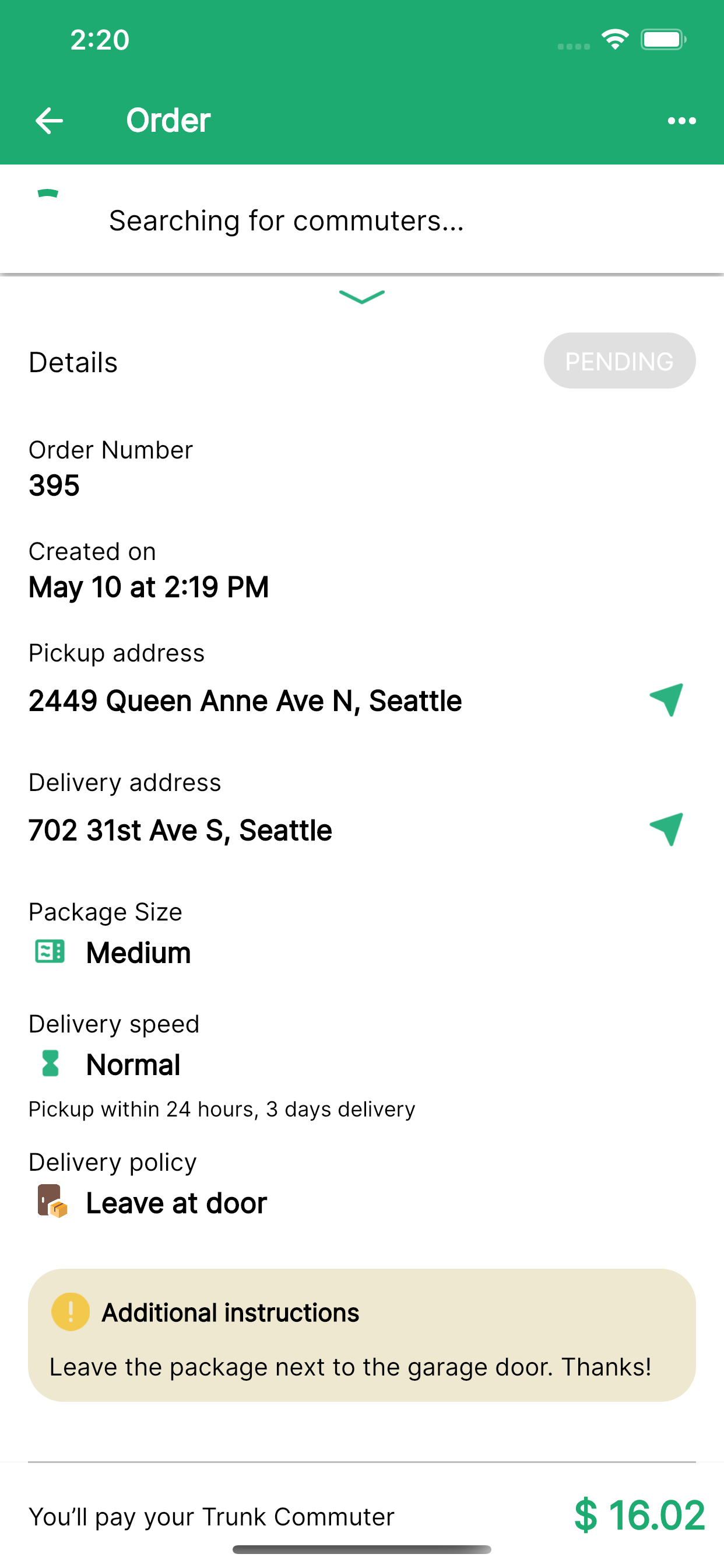 Trunk Deliveries