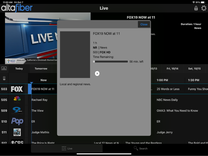 altafiber TV for iPad