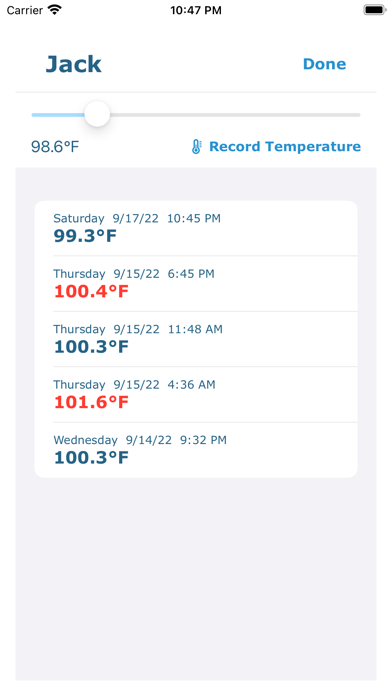 My Sick Family Illness Tracker Screenshot