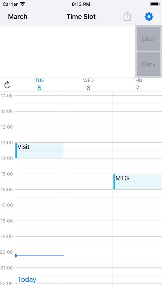 #1. Time Slot - Calendar Text (iOS) By: Shinya Hata