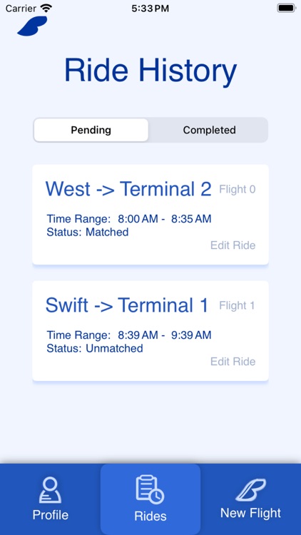 BlueRide - Airport Rideshare