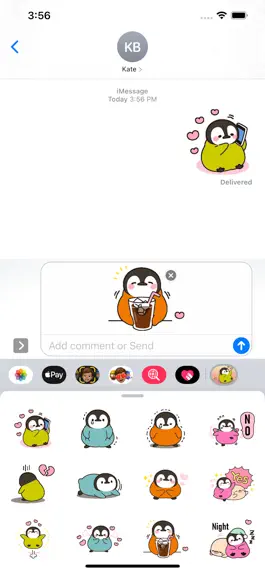 Game screenshot Cute Penguin 8 Stickers pack mod apk