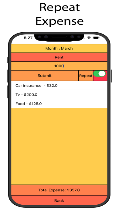 Screenshot #2 pour Monthly Money Tracker