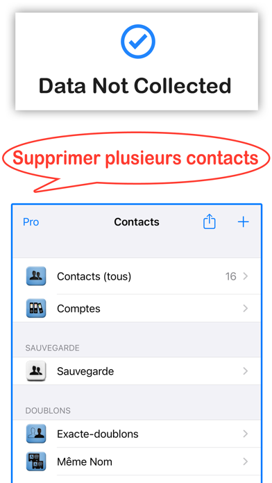 Screenshot #1 pour Delete Contacts+