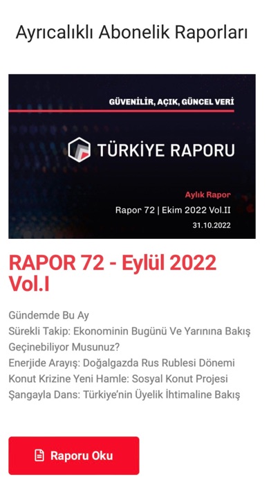 Türkiye Raporu Screenshot