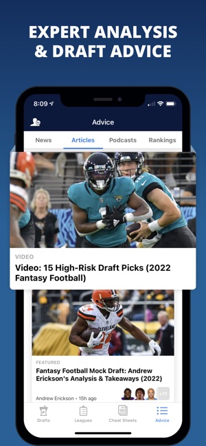 nfl fantasy draft in app