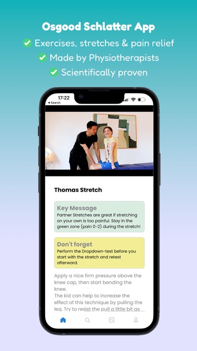 Osgood Schlatter Treatment Screenshot