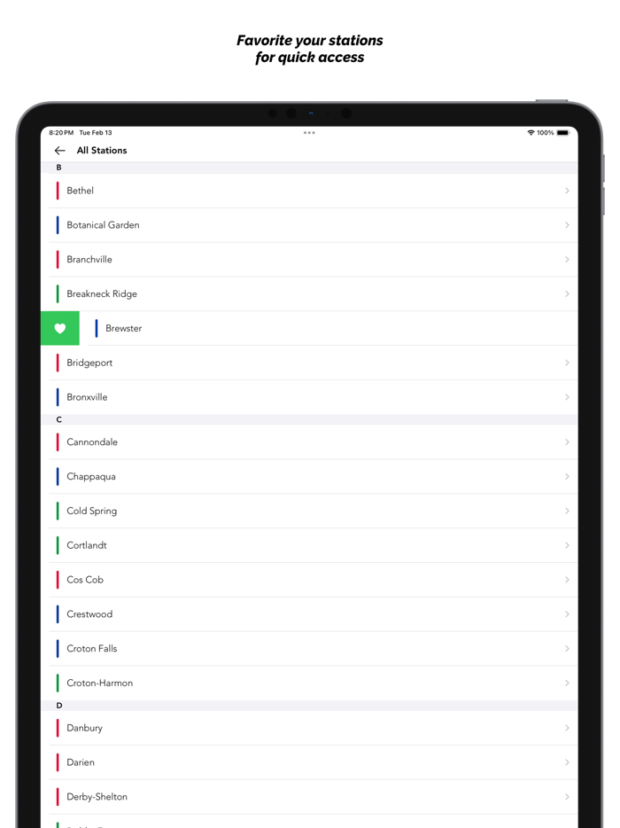 Metro North Destinations Alarm