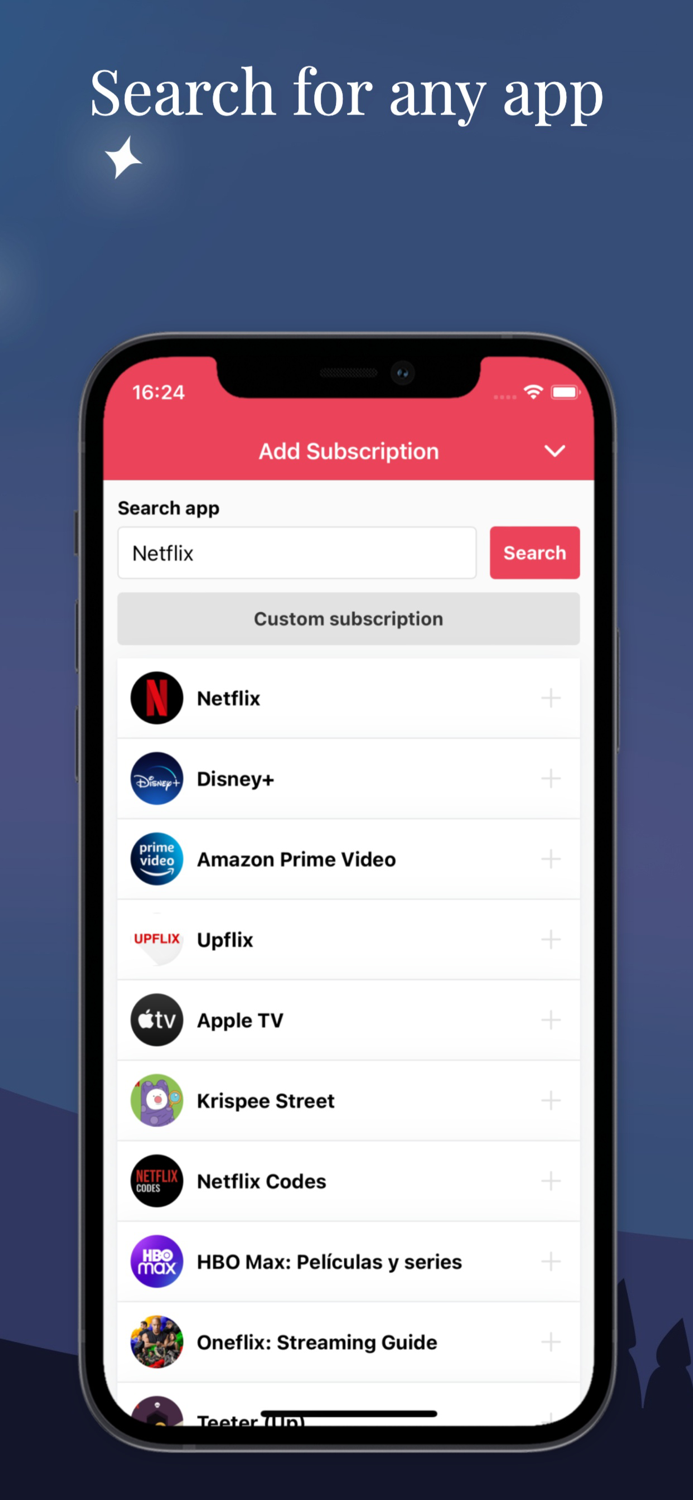 mySubs - Track subscriptions