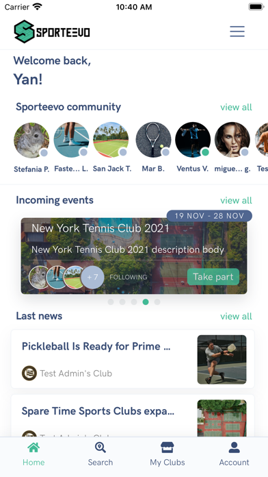 Sporteevo Screenshot