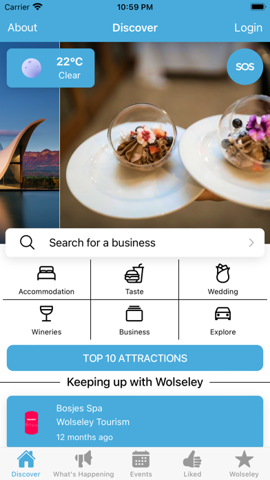Screenshot 1 of Wolseley Tourism App