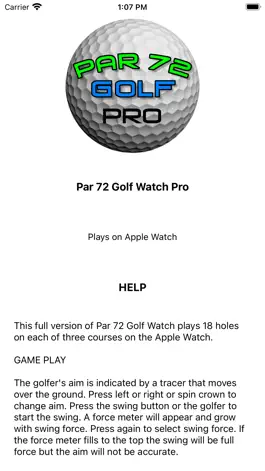 Game screenshot Par 72 Golf Watch Pro apk