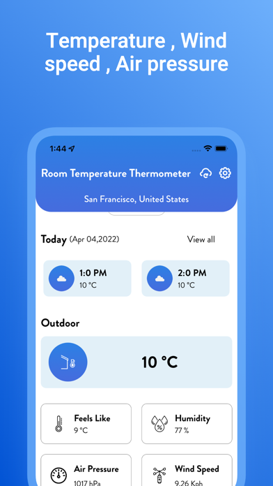 Room Temperature Thermometer Screenshot