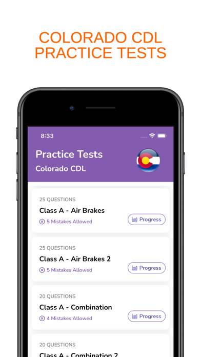 Colorado CO CDL Permit Prep Screenshot