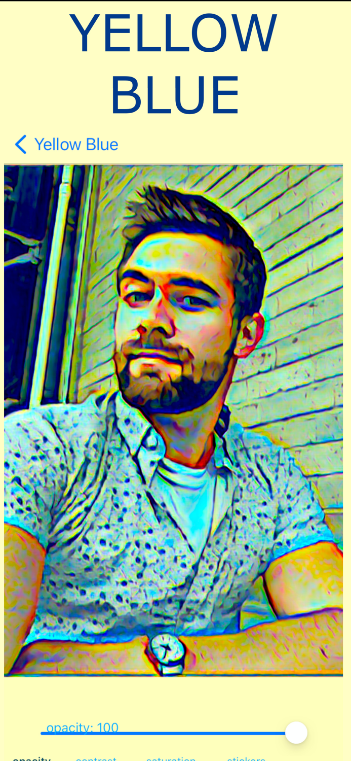 Photo editor yellow blue