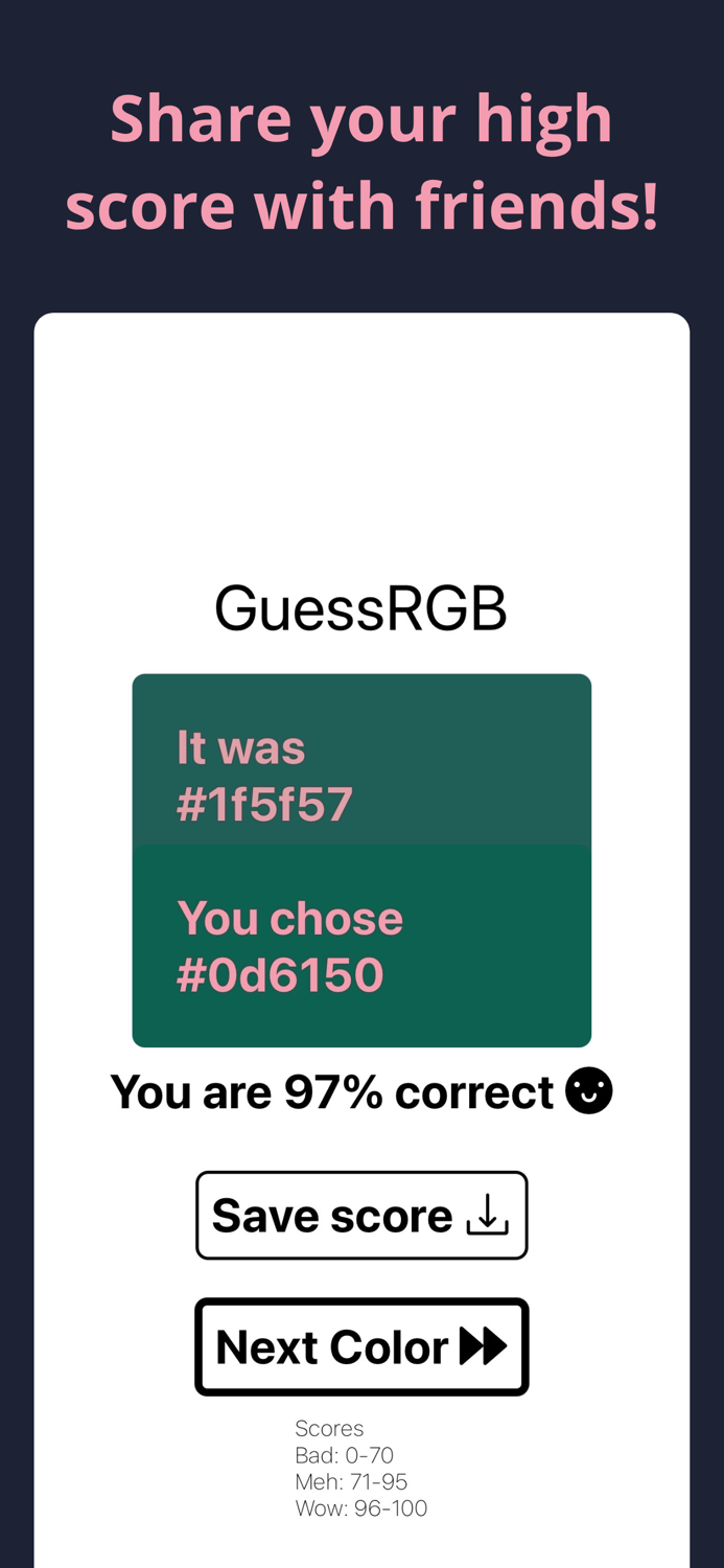 GuessRGB Guess the Color