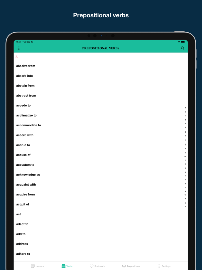 Prepositional verbs for IELTS