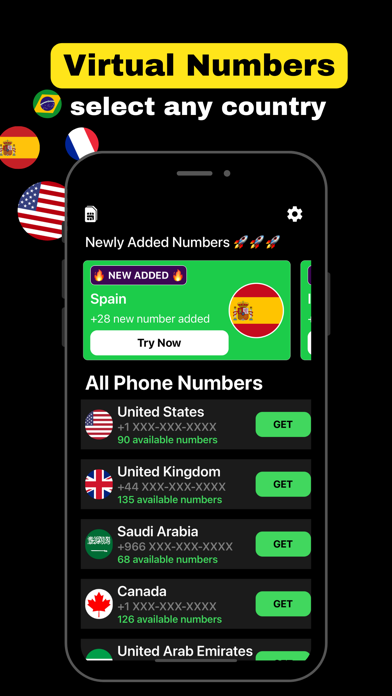 Virtual Phone Number :VCode Screenshot