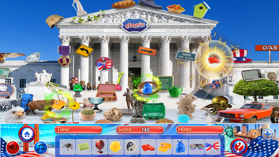 #9. Hidden Objects USA Time Object (iOS) By: Brainfull, LLC