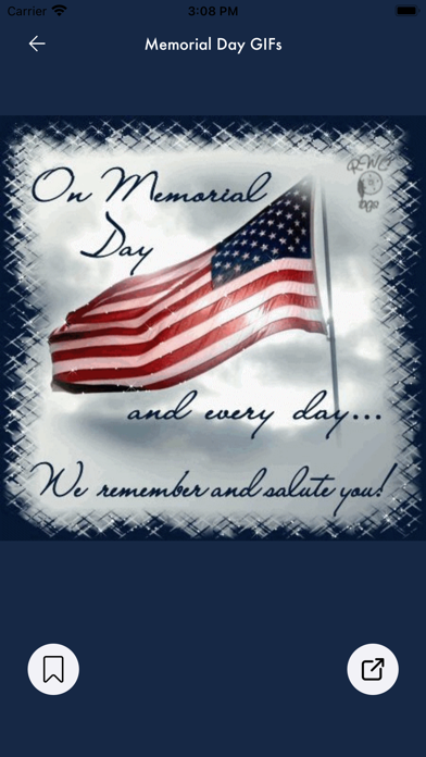 Memorial Day Wishes Card Frame Screenshot