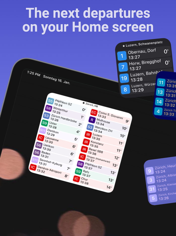 Raily Swiss Transport Widget