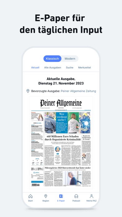 PAZ - Nachrichten und Podcast Screenshot
