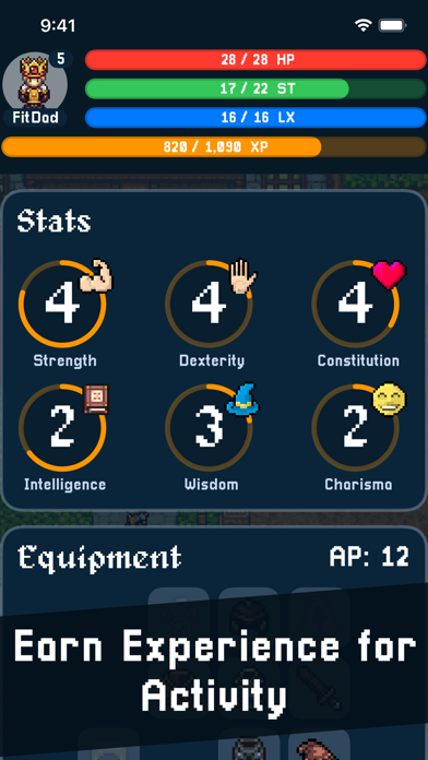 Fitscape - Online Fitness RPG Screenshot
