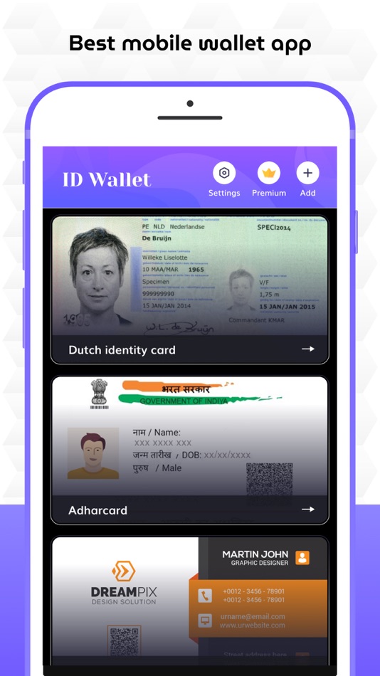 #1. DigWallet : ID and Card Keeper (iOS) 由: Bhavik Savaliya