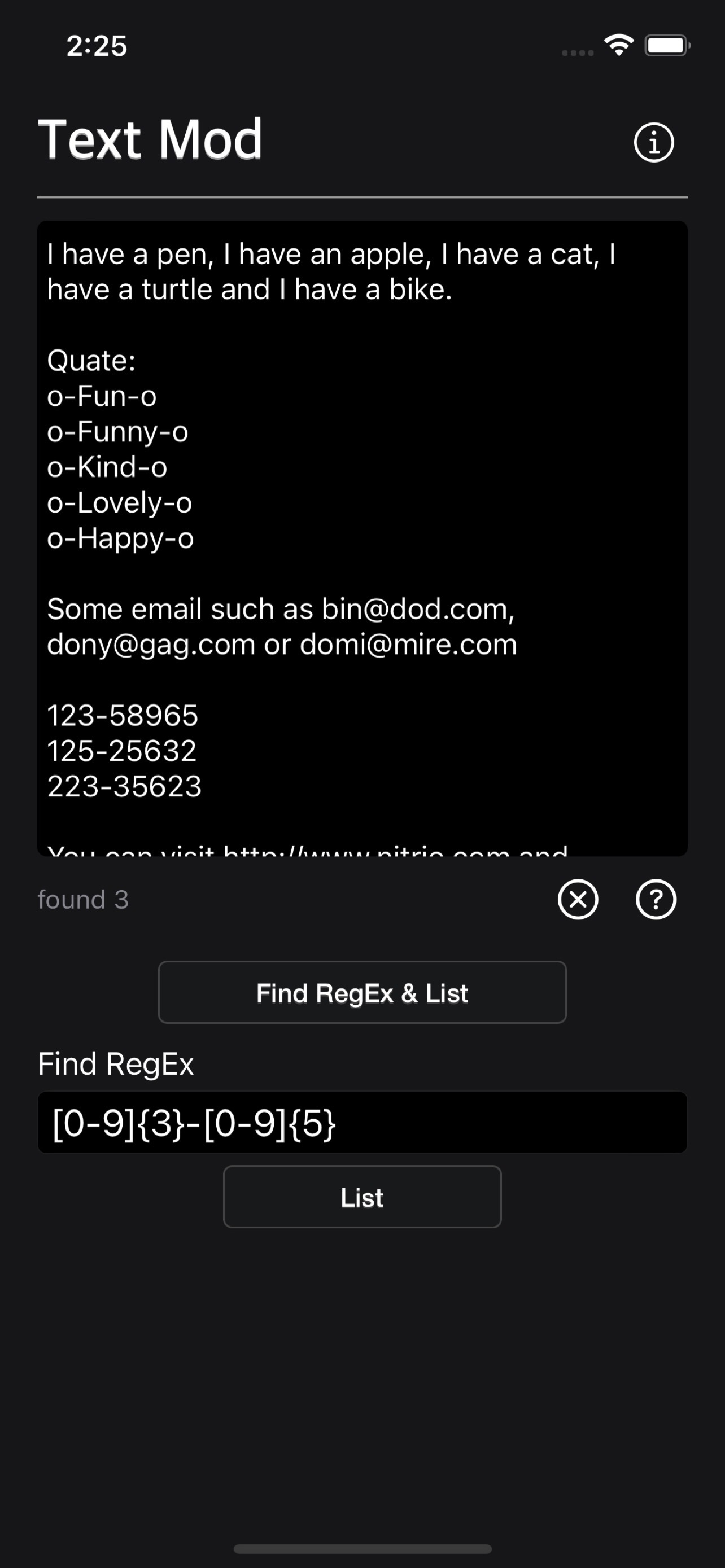 Text Mod