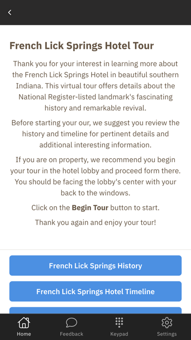 French Lick West Baden Tours Screenshot