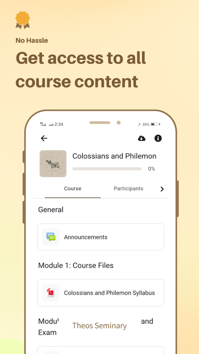 Theos Seminary LMS Screenshot