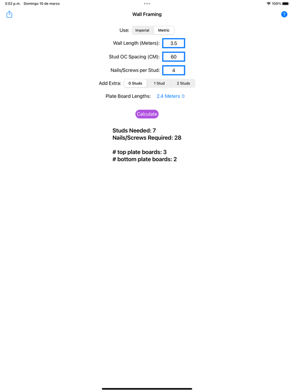 Screenshot #6 pour Wall Framing Material Estimate