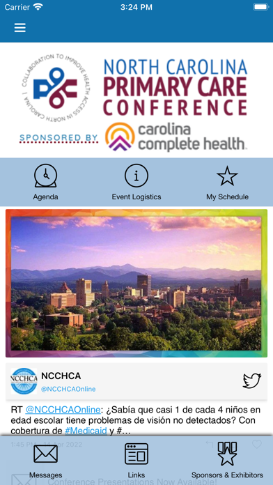 NCCHCA Conferences Screenshot
