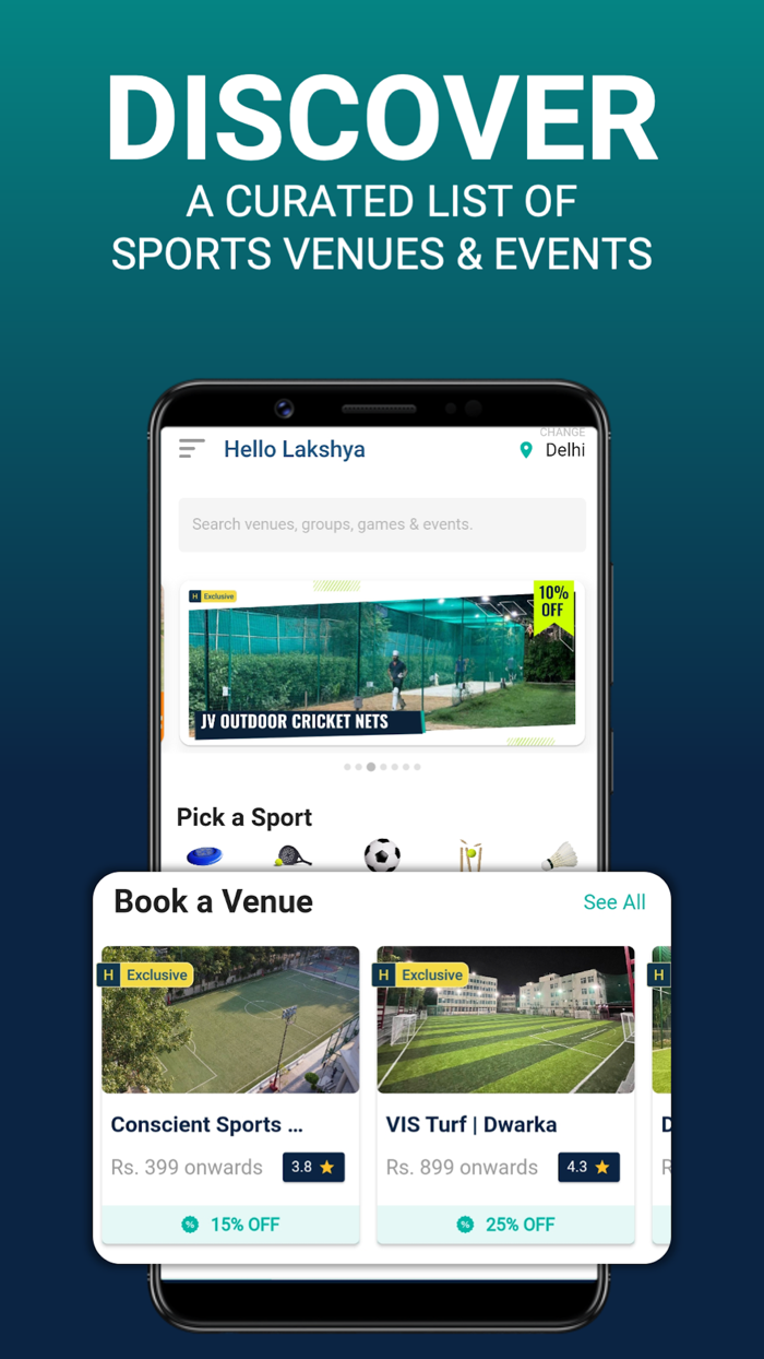 Hudle Find Sports Activities