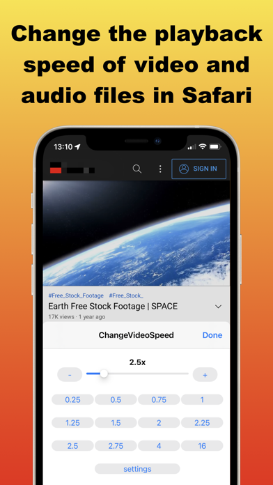 Change Video Speed for Safariのおすすめ画像1