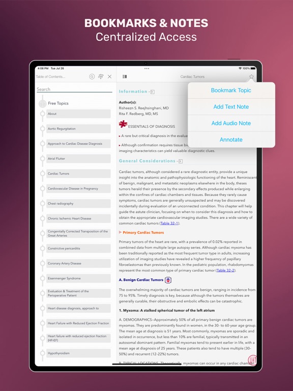CURRENT Dx Tx Cardiology iPad screenshot 8 - Medical app