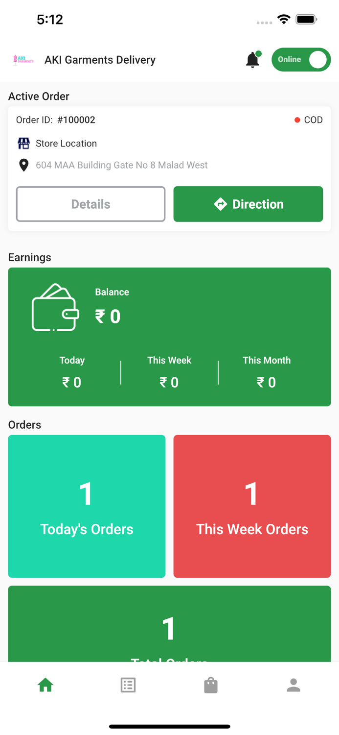 AKI Garments Delivery