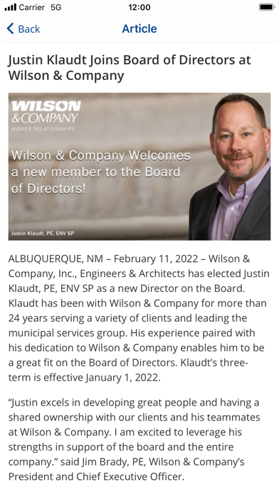 OneConnect @ Wilson & Company Screenshot